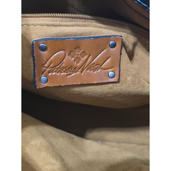 Patricia Nash Dark Green Leather Brushed Italian Nubuck Primrose Satchel Handbag - Picture 7 of 13